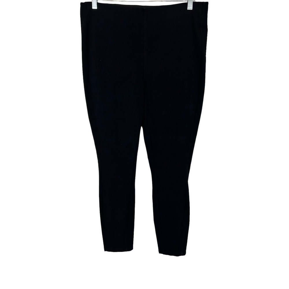 Encore By Idina Menzel Women's Petite Knit Denim Legging Black Wash Pxl Size